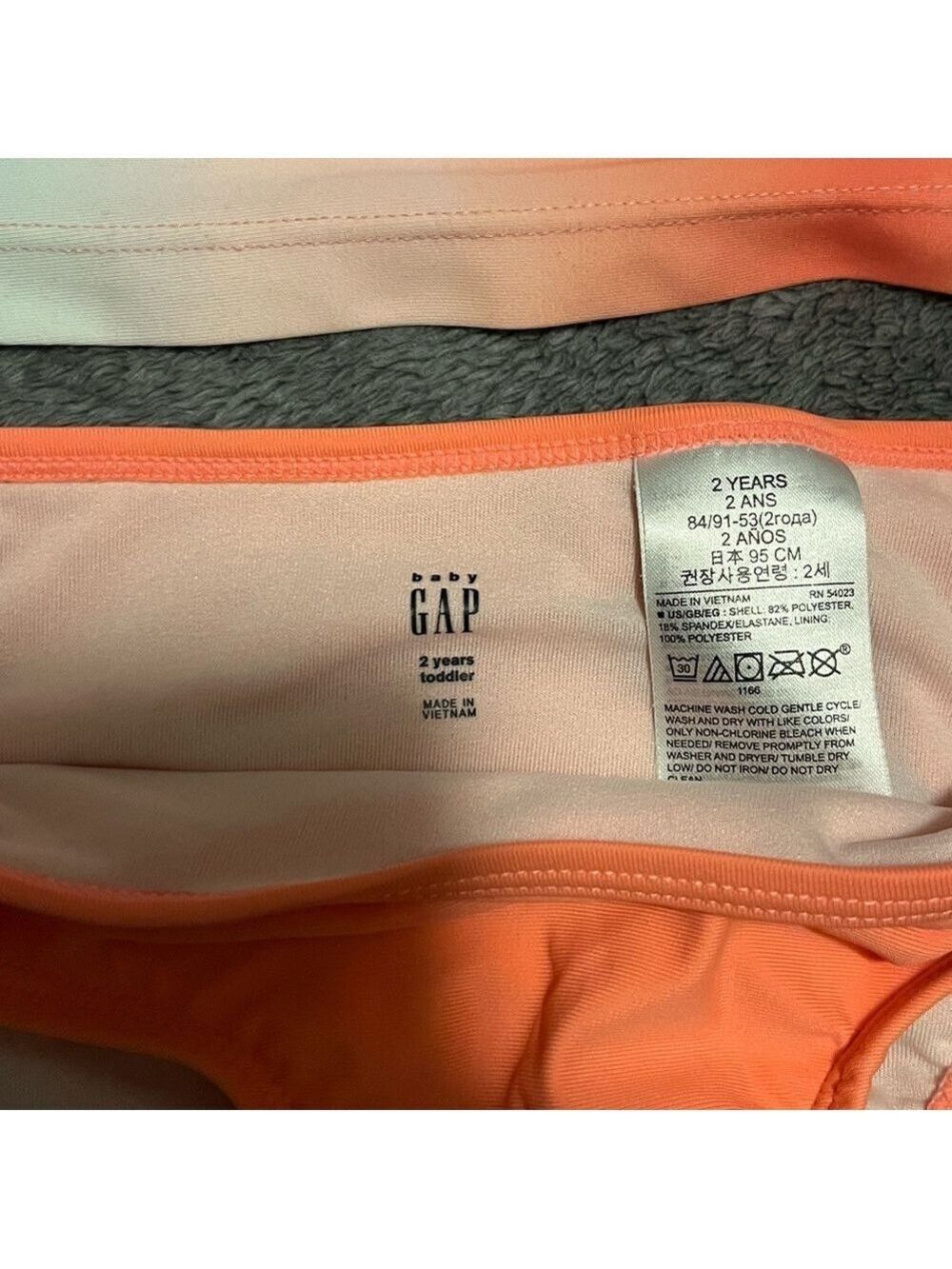GAP Kids Swim Set Ombré Orange-2T - Picture 2 of 4